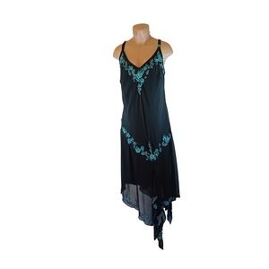 Vintage 90s R&M Richards Plus Size Cocktail Dress Formal Floral Embroidered 22W